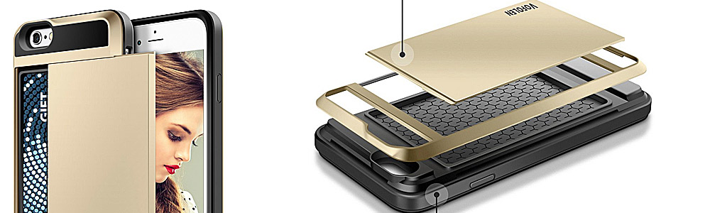 iPhone 6 Case, Vofolen Impact Resistant Protective Shell Wallet Cover